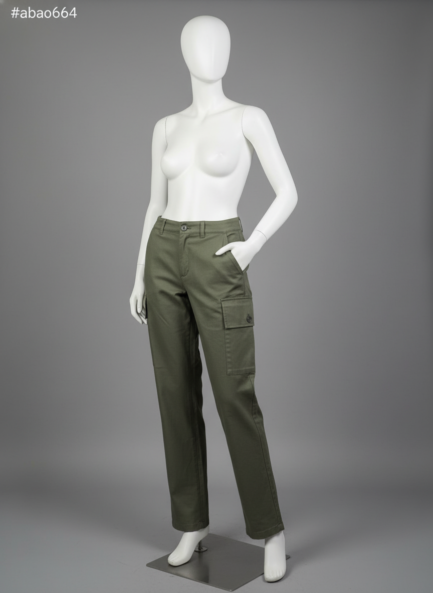 Pantalon cargo vert kaki