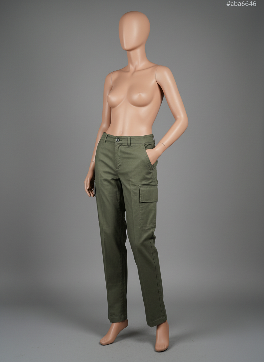 Pantalon cargo vert kaki