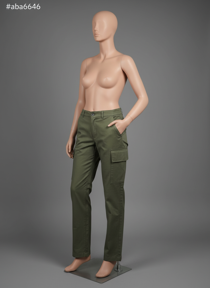 Pantalon cargo vert kaki