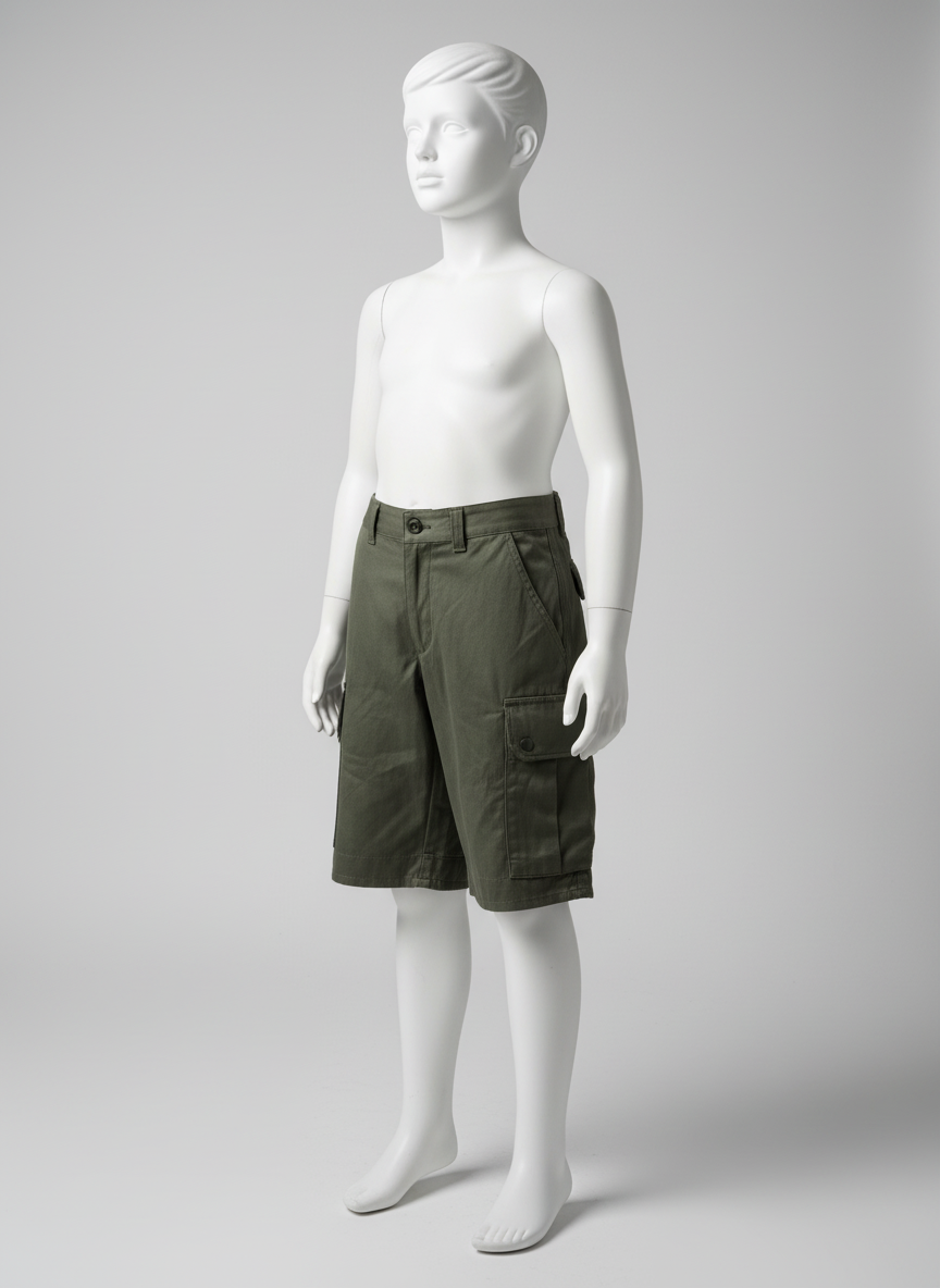 Short cargo vert pour enfant