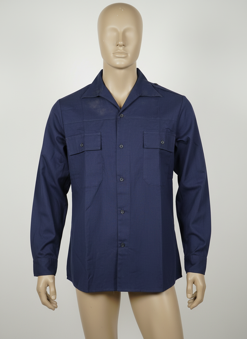 Chemise à manches longues bleu marine