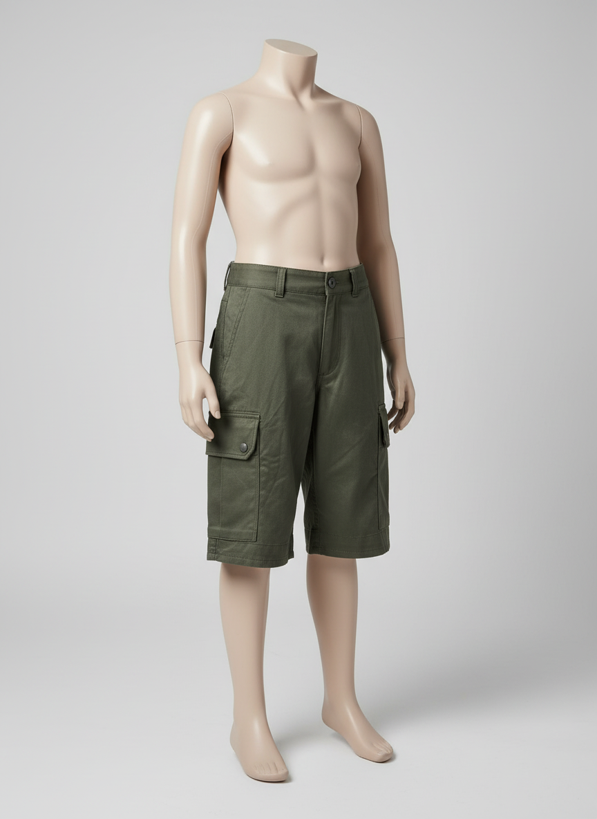 pantalon cargo vert kaki pour enfant