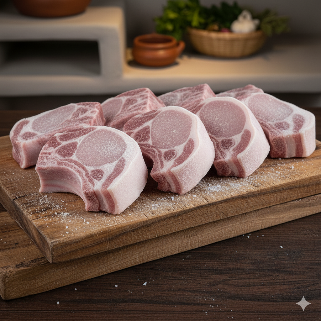 Chuleta de cerdo congelada