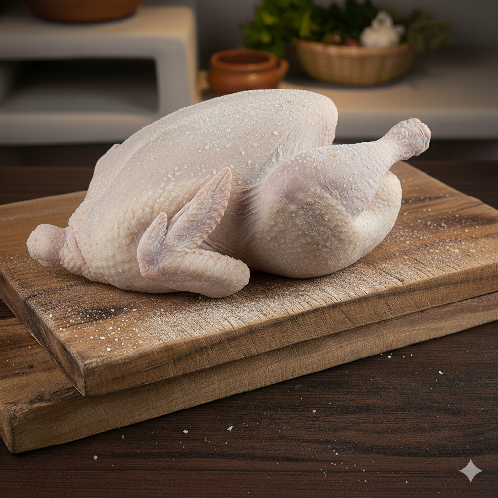 Gallina entera congelada