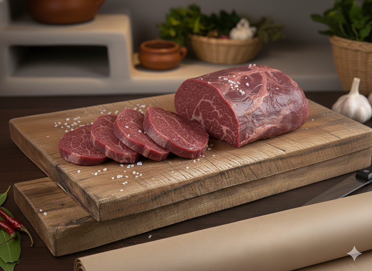 Corazón de res congelado