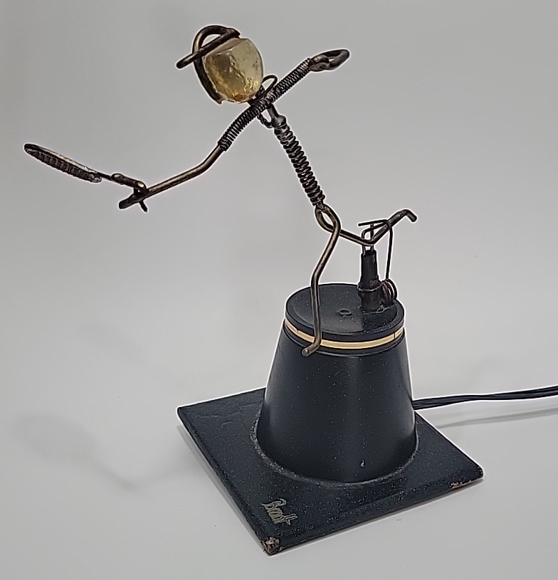 Kinetico Gordon Bradt 1970s Tennis Player Sculpture