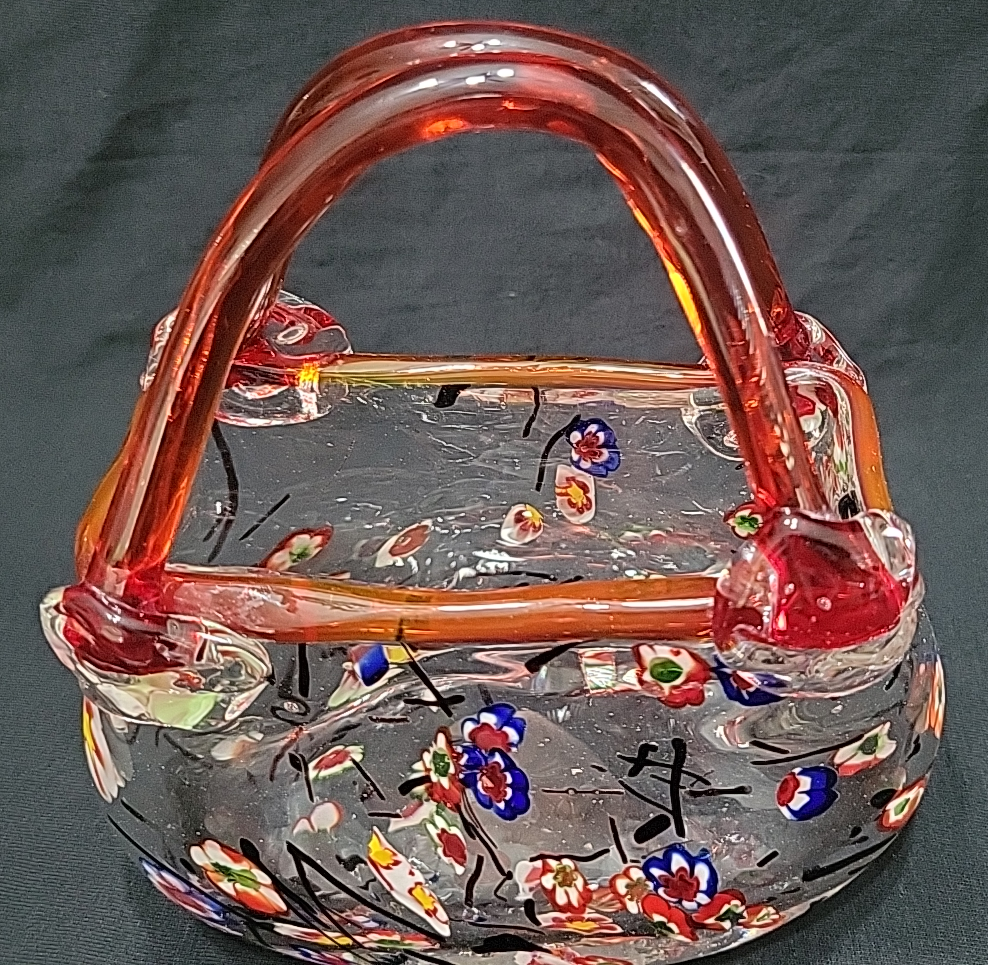 Hand Blown Art Glass Purse