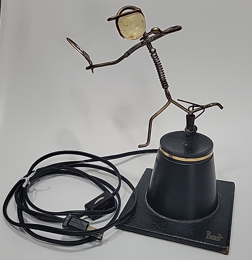 Kinetico Gordon Bradt 1970s Tennis Player Sculpture