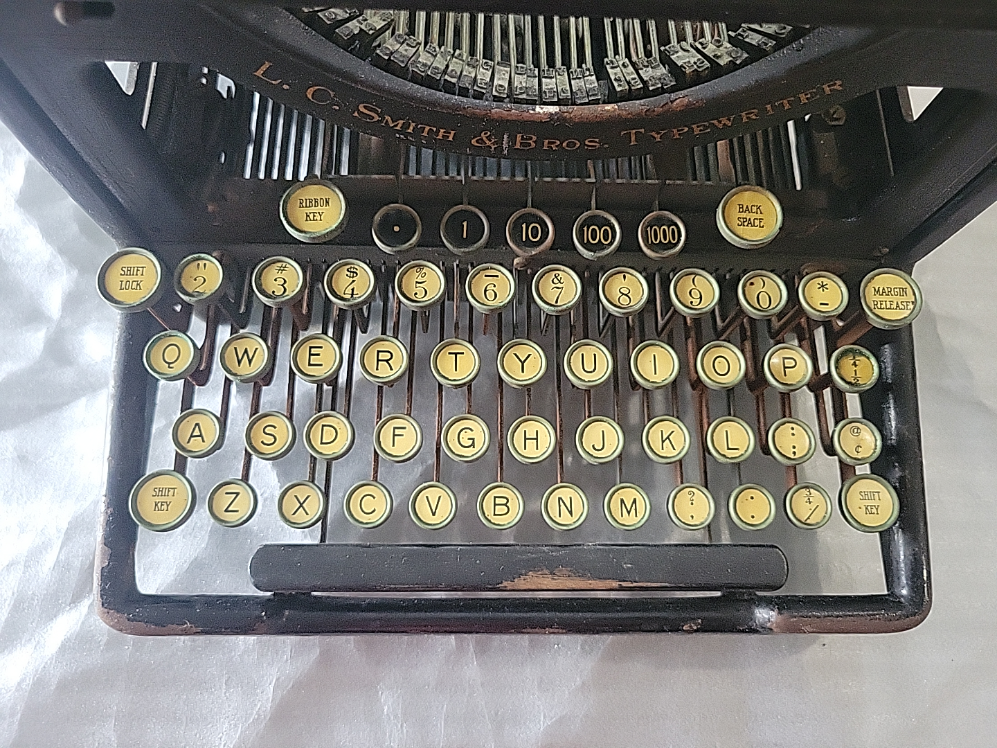 L C Smith No. 8 Manual Typewriter