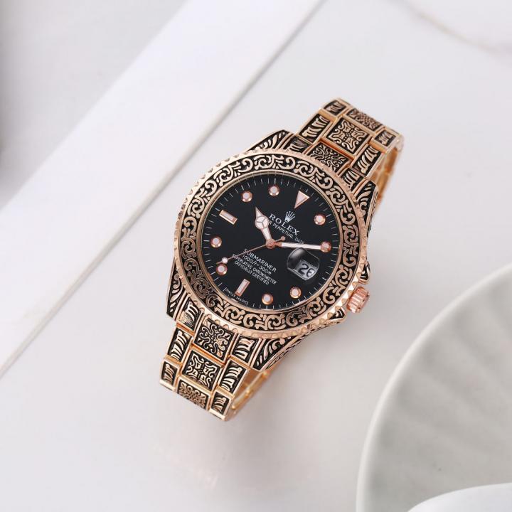 Luxury Engraved Rolex Watch