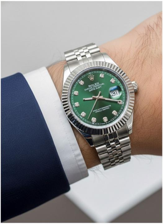 Rolex Datejust Green Dial Watch
