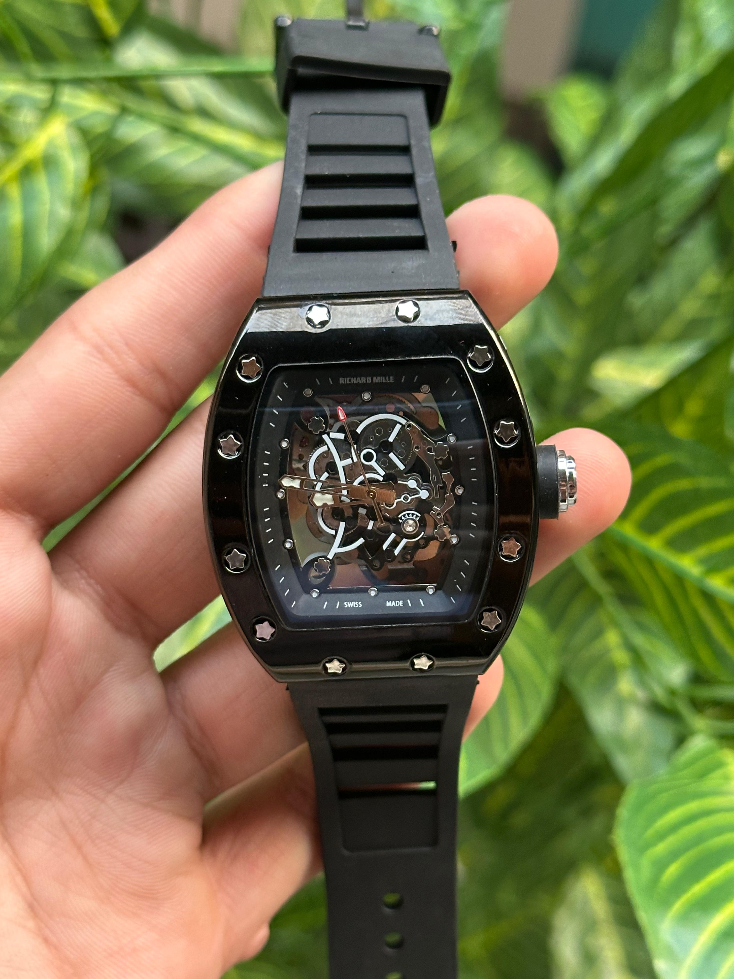 Richard Mille Skeleton Dial Black Watch