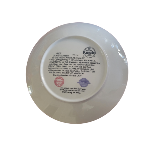 "The Apprentice" Knowles Norman Rockwell Heritage Plate