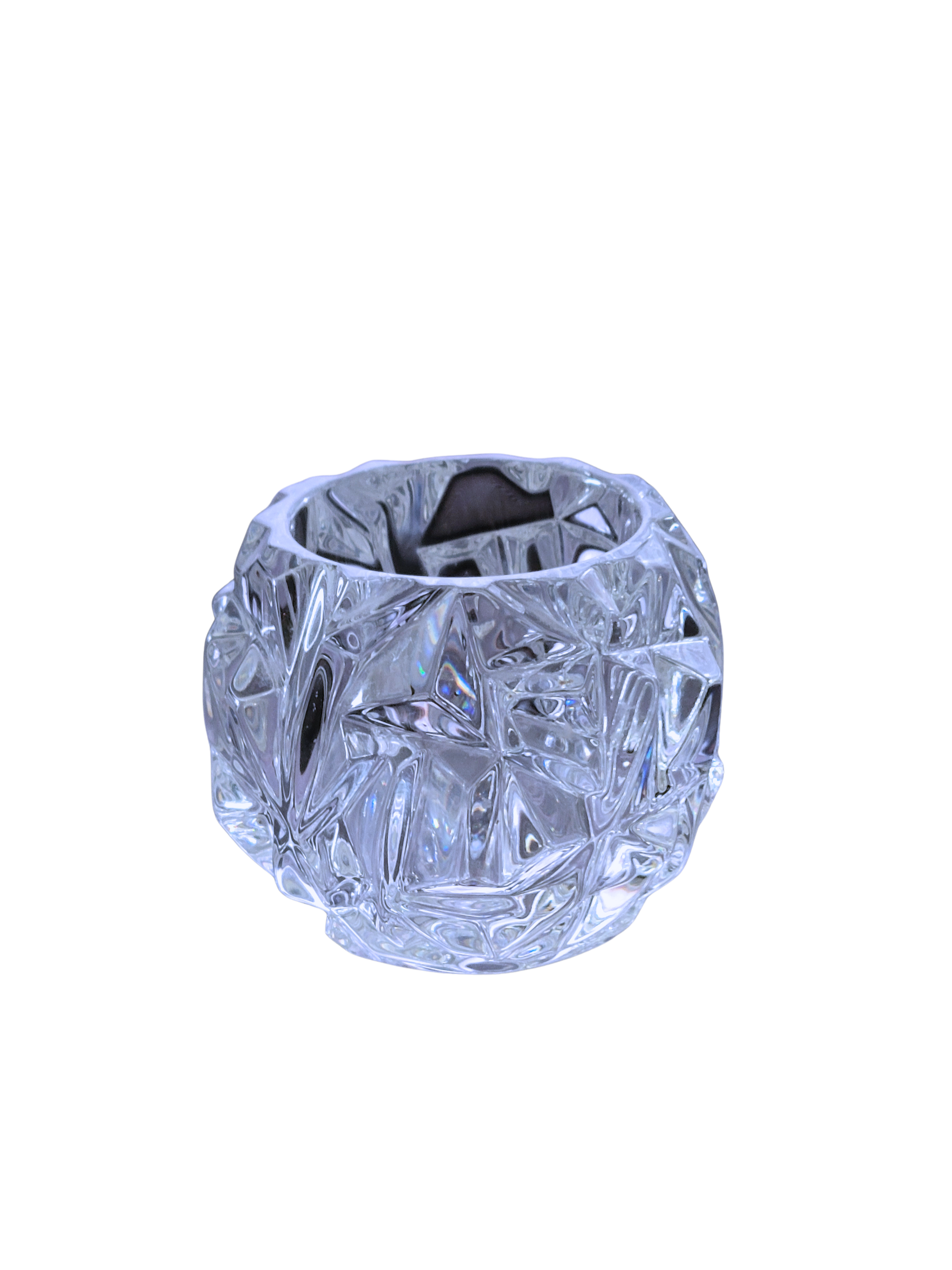 Tiffany & Co. Cut Rock Crystal Candle Holder