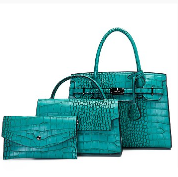 Elegant Turquoise Handbag Set
