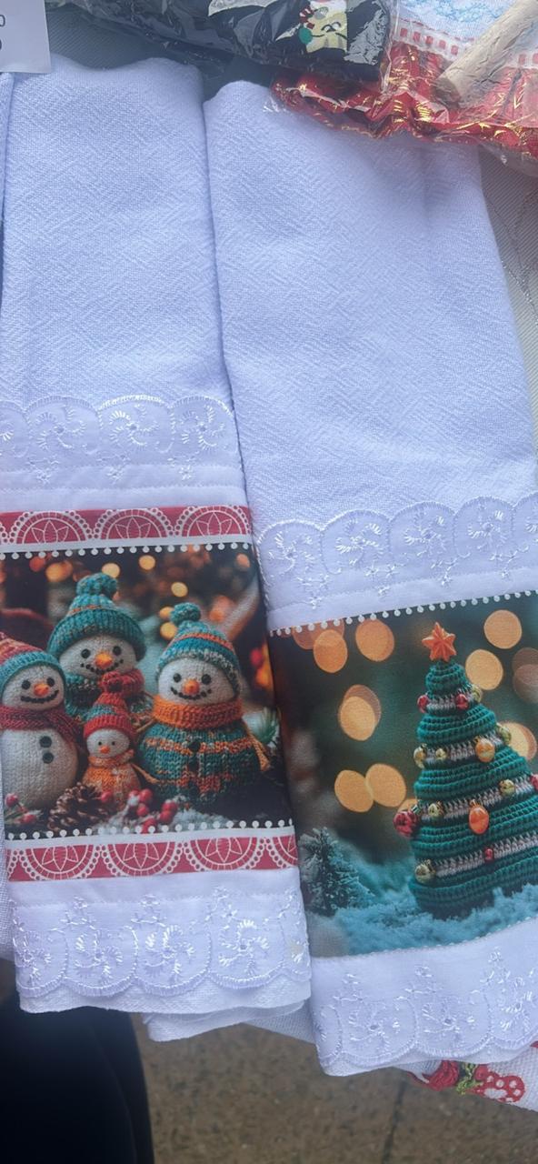 Panos de Pratos com Barrados de Tecido Digital