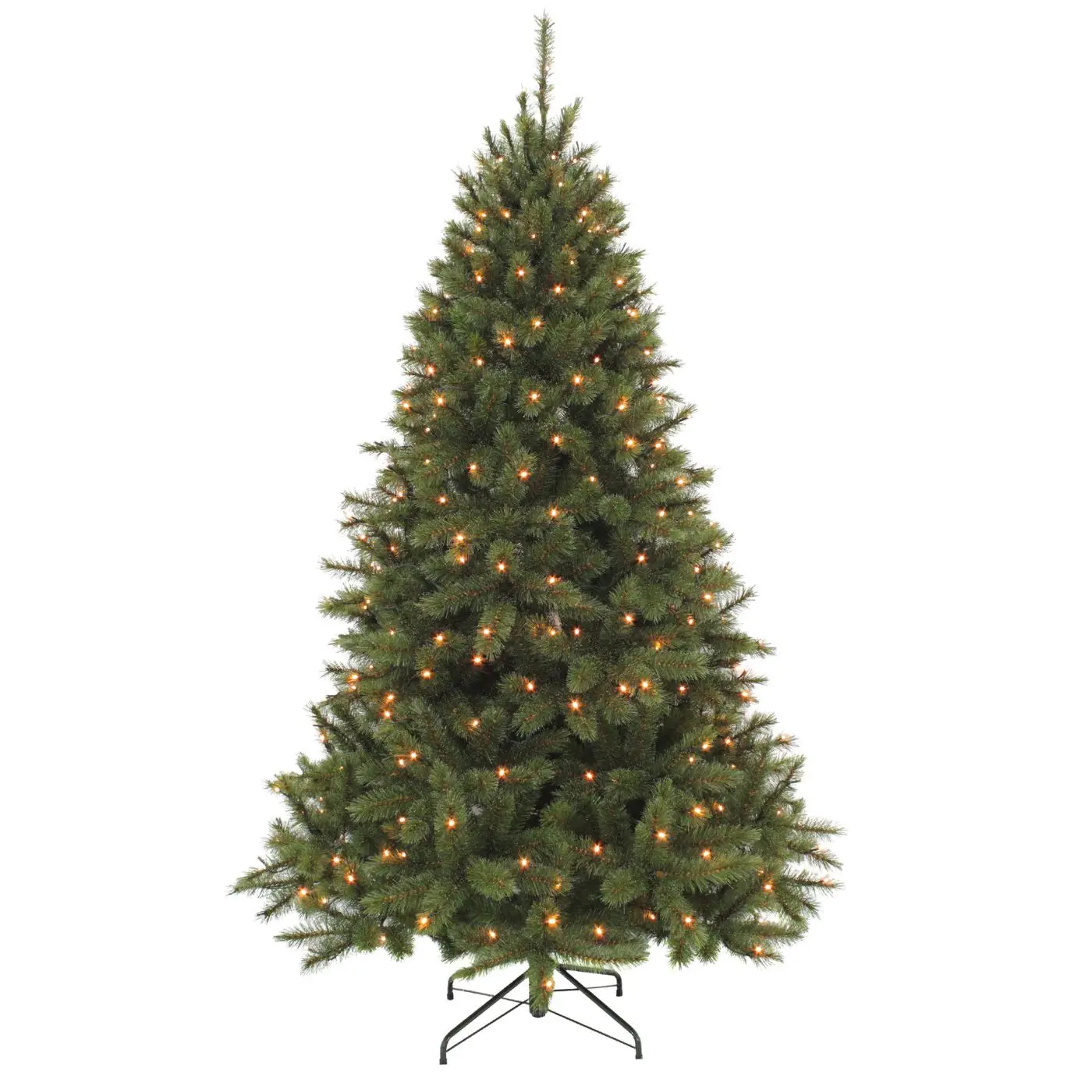 Pre-lamped artificial green Bristlecone Christmas tree