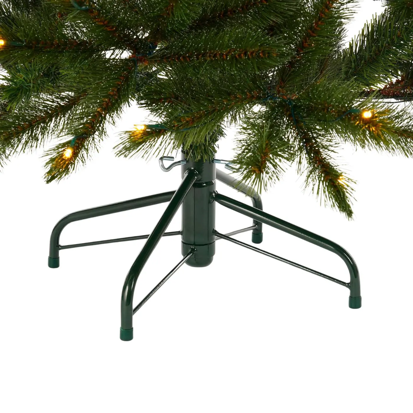 Pre-lamped artificial green Bristlecone Christmas tree