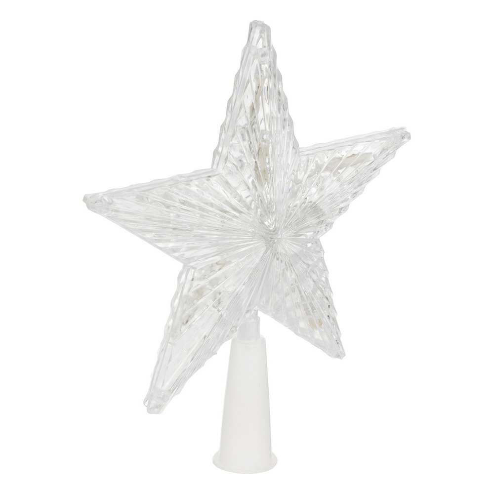 Christmas tree decoration, star-shaped light-up topper, 10 warm white LEDs