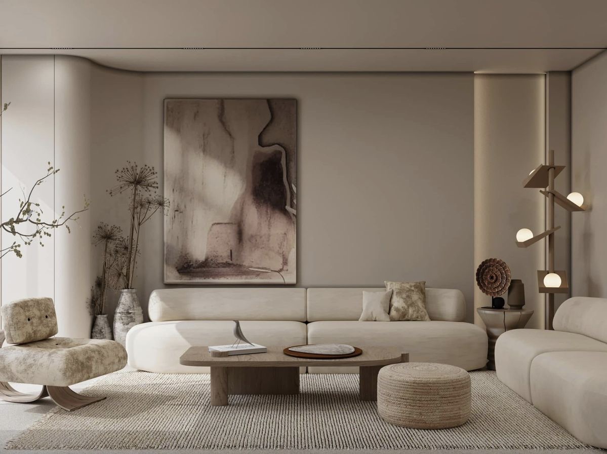 لوحة غرفة المعيشة العصرية