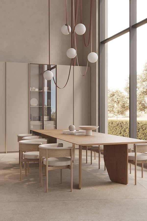 طاولة طعام خشبية عصرية