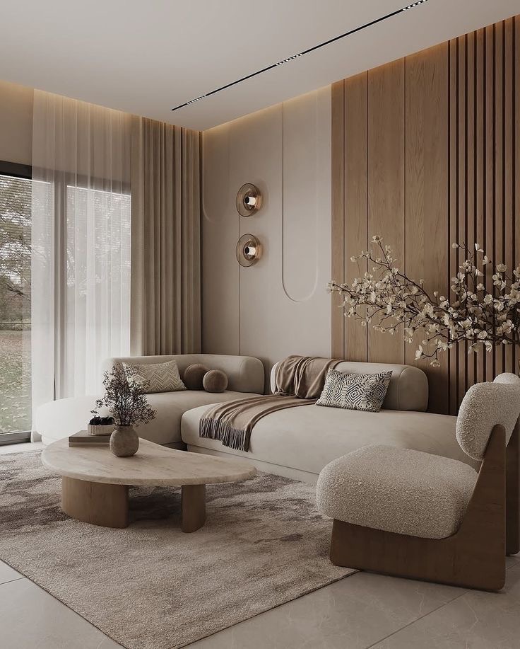 كنب عصري بتصميم منحني