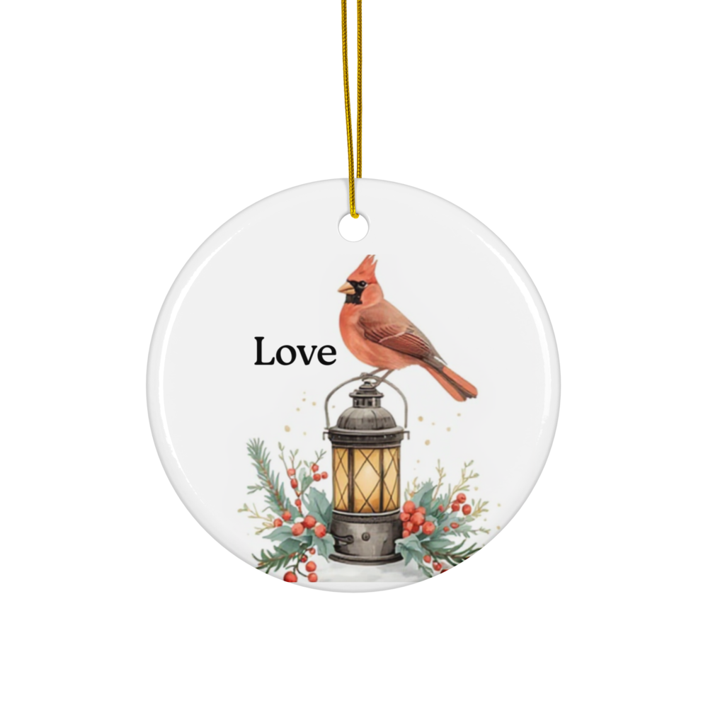 Double-Sided Circle Lantern Ceramic Ornament – Love Cardinal