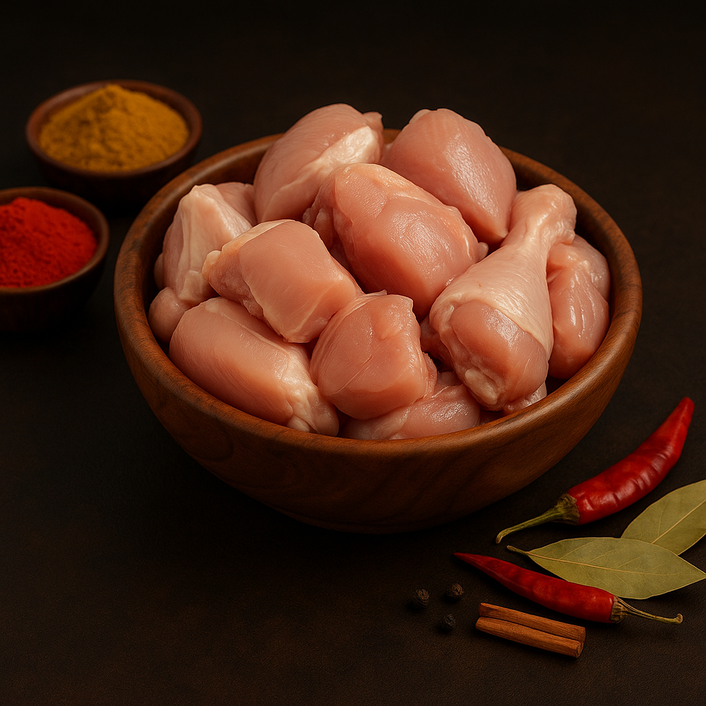 Fresh Chicken Skinless Biryani Cut (Bone-In)