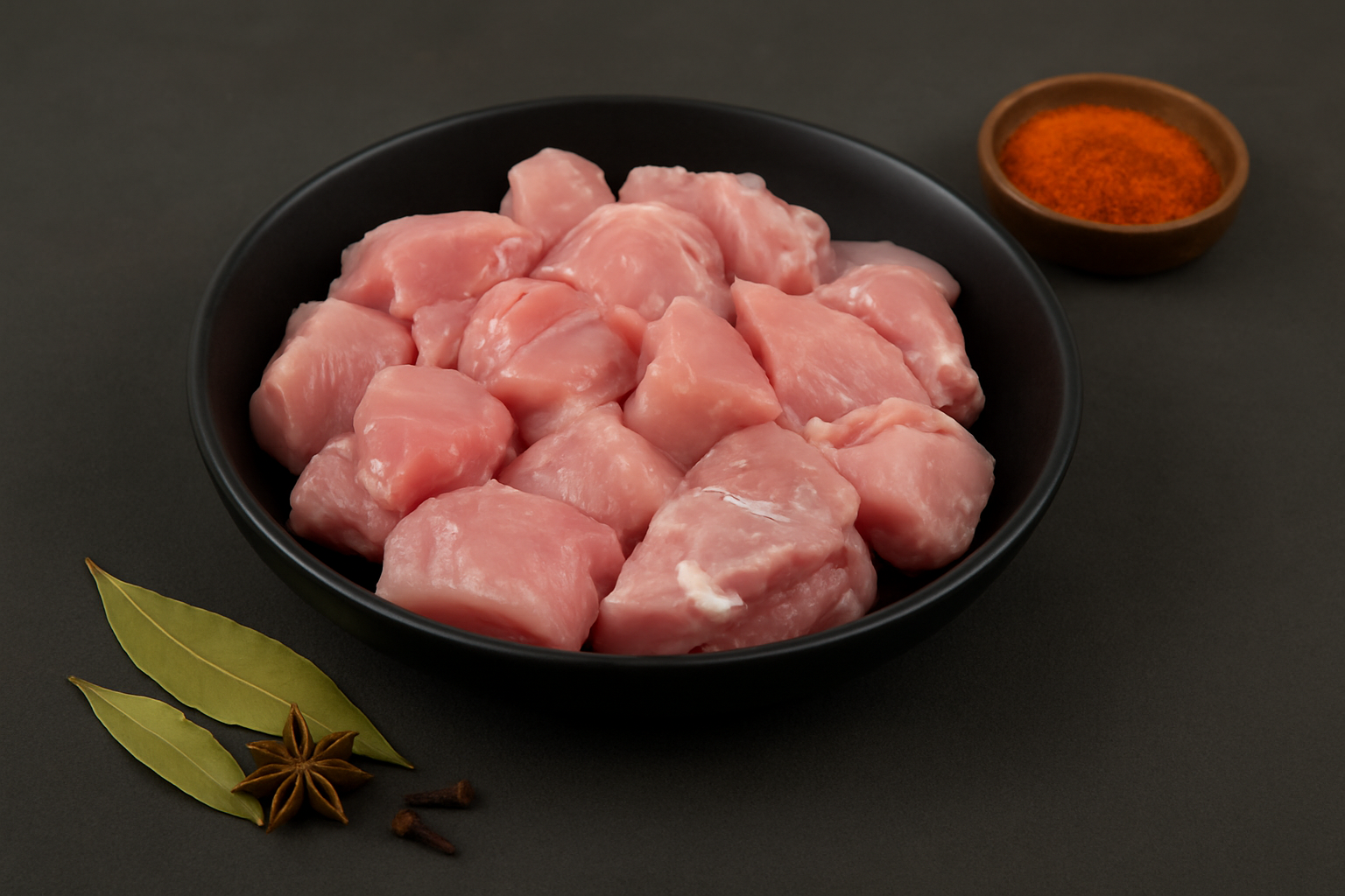 Fresh boneless chicken cubes