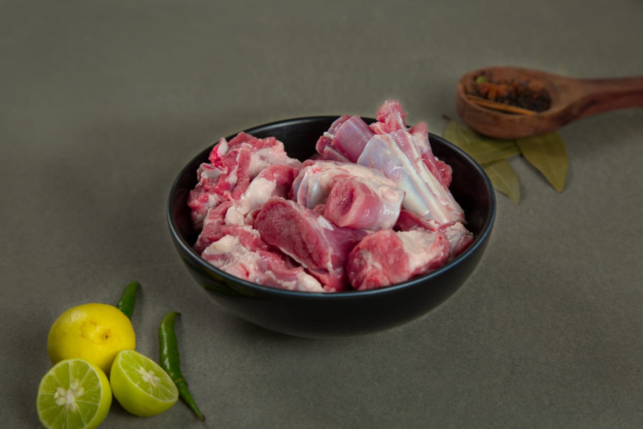 Fresh Goat Biryani Cut