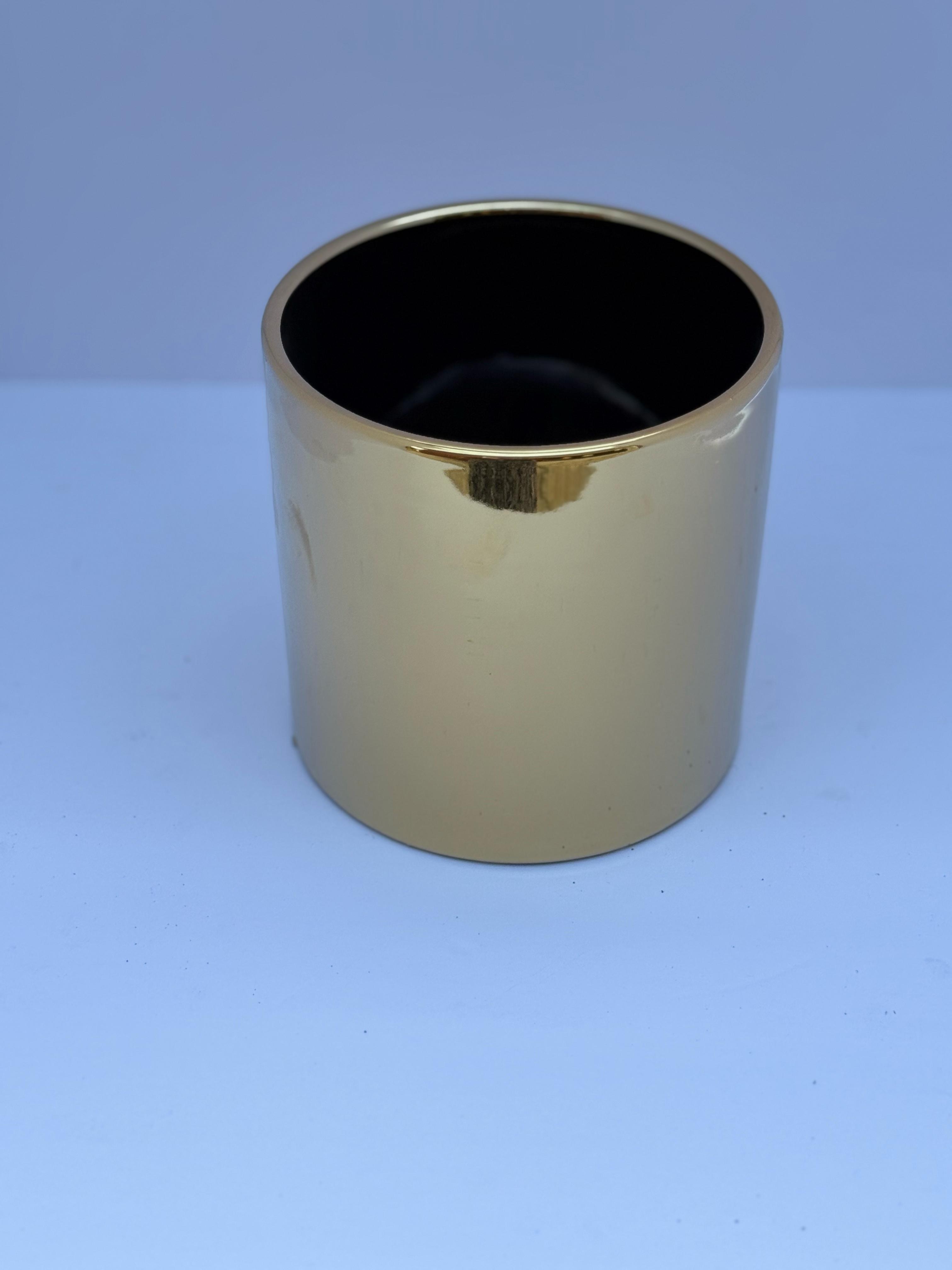 Gold Metallic Cylinder Vase