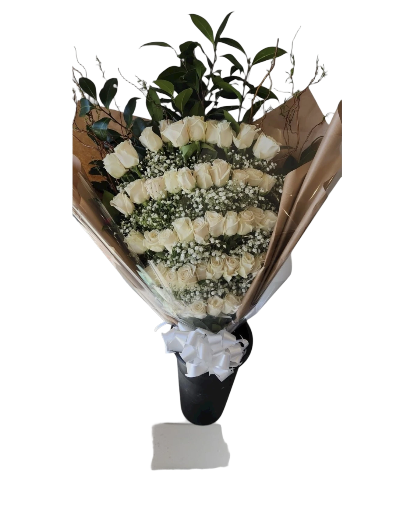 Proposal bouquet  48 white rosas