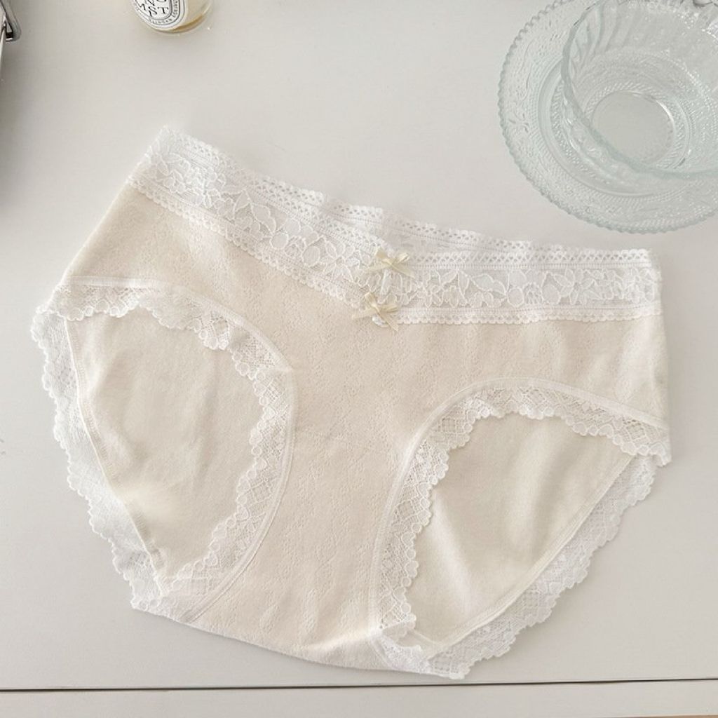 U13 纯棉软蕾丝点缀内裤