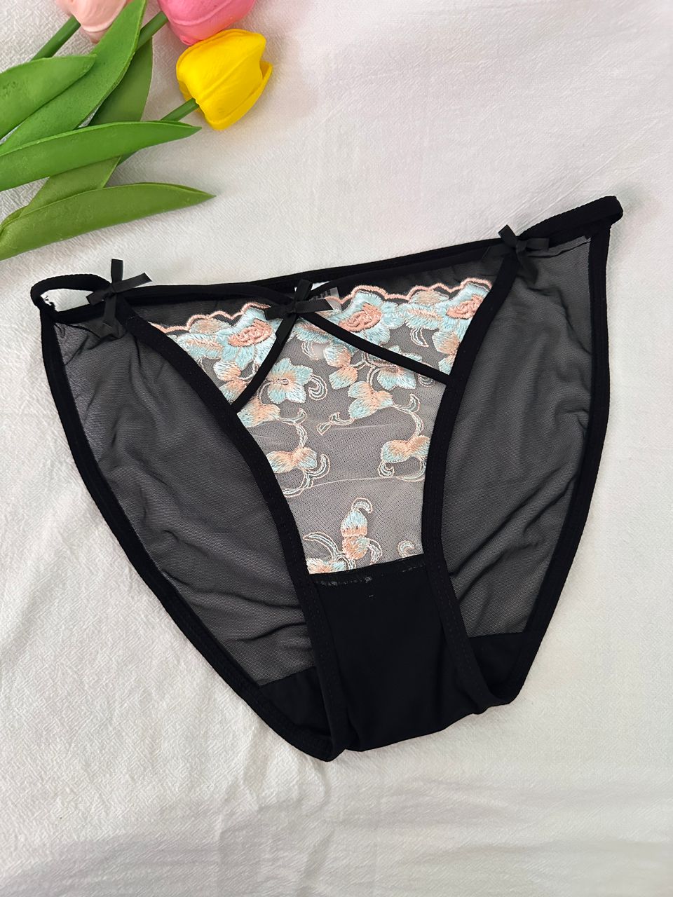 U16 网纱花卉蕾丝内裤