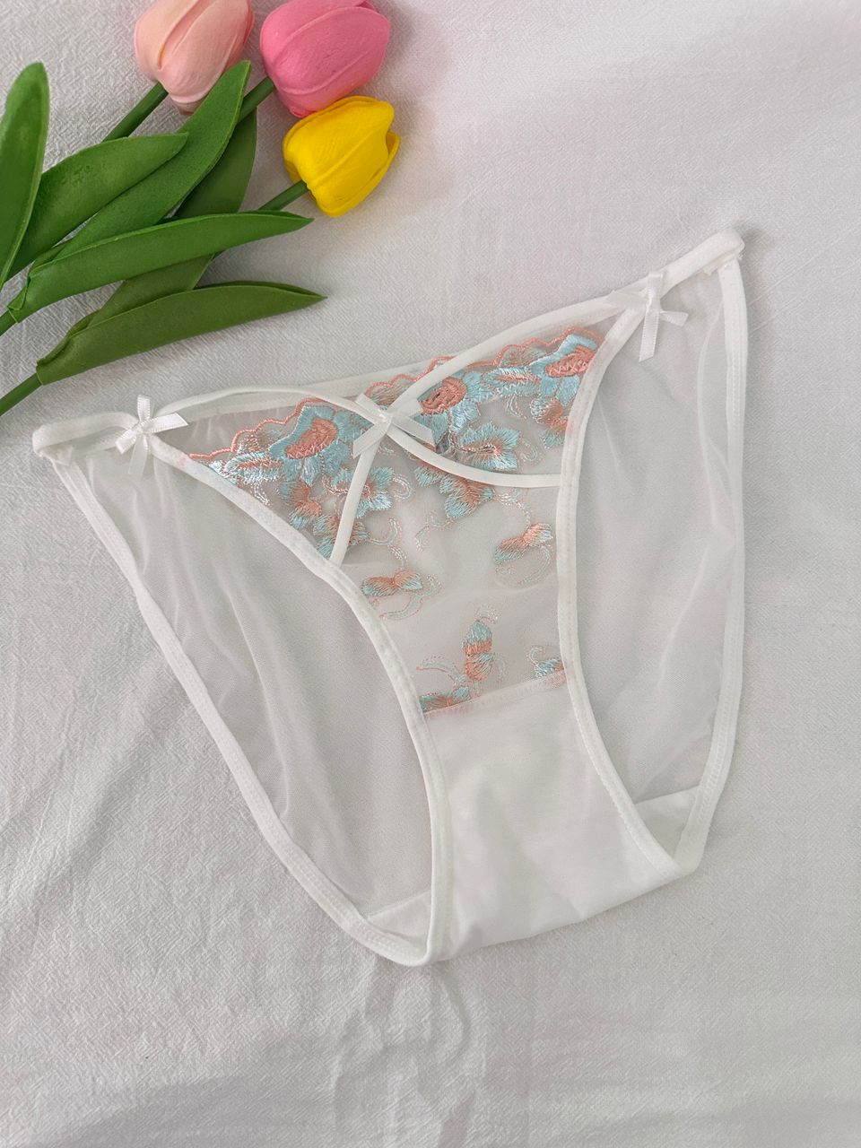 U16 网纱花卉蕾丝内裤