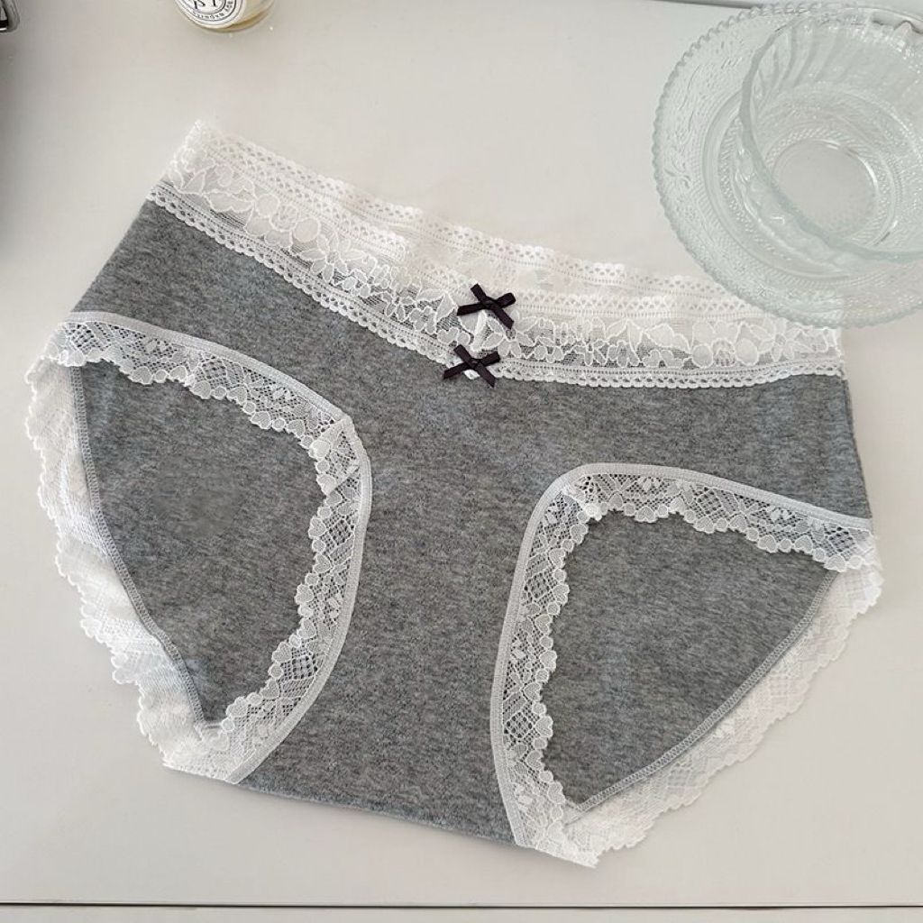 U13 纯棉软蕾丝点缀内裤
