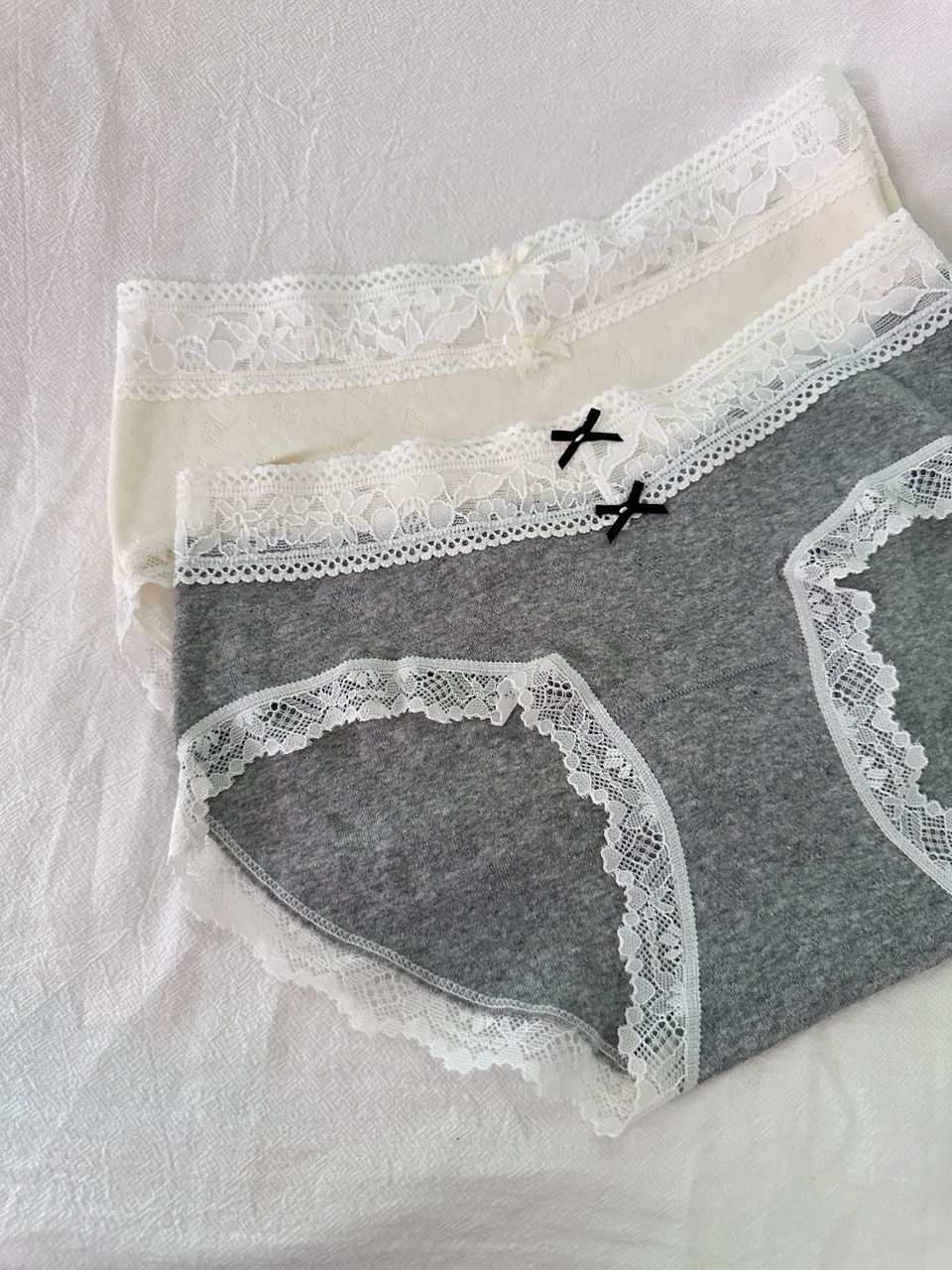U13 纯棉软蕾丝点缀内裤