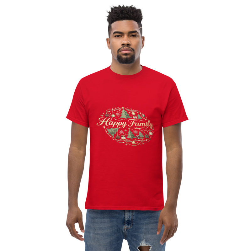 T-shirt rouge 'Happy Family'