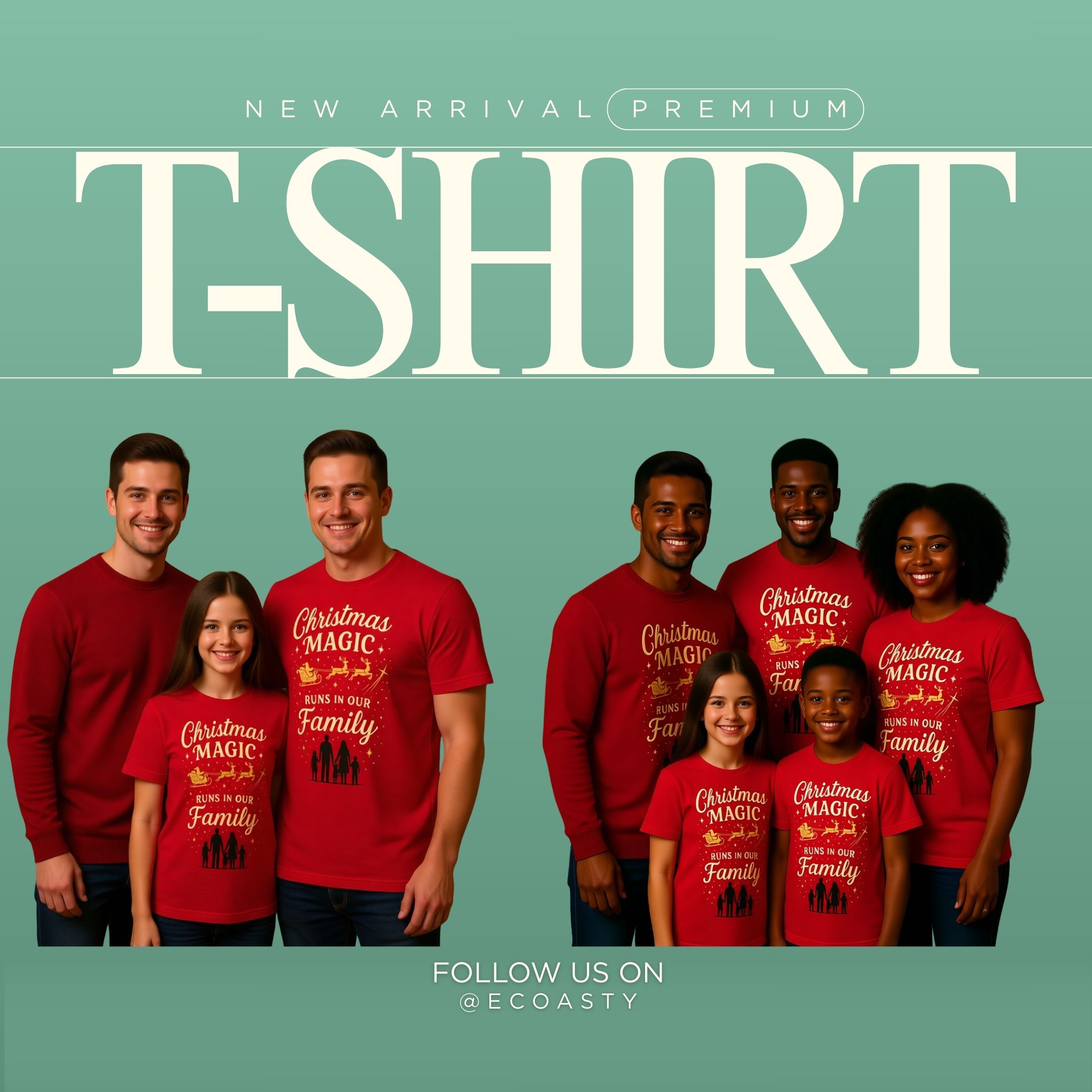 Black Friday Ecoasty : des t-shirts festifs pour un Noël magique !