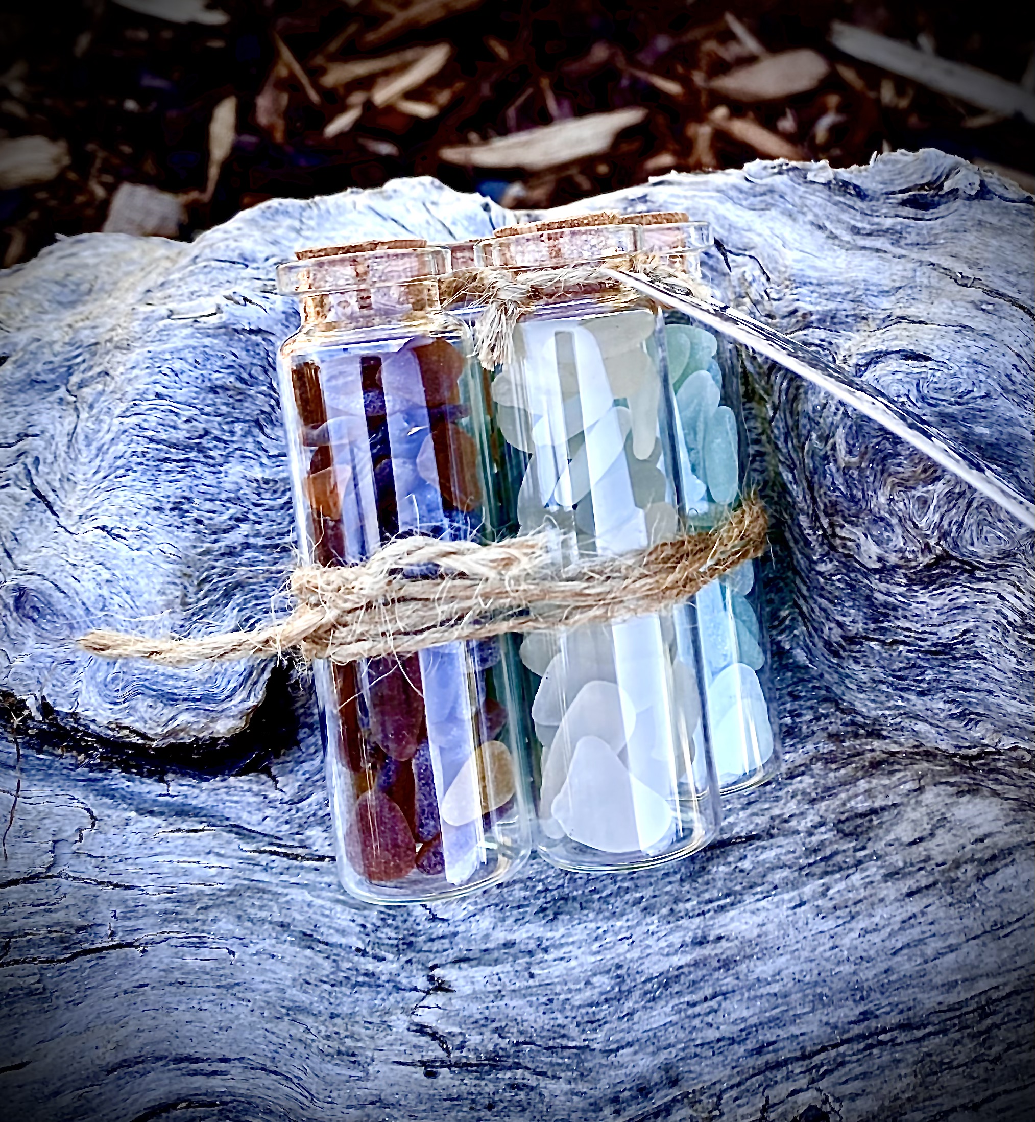 Sea Glass in glass test tubes