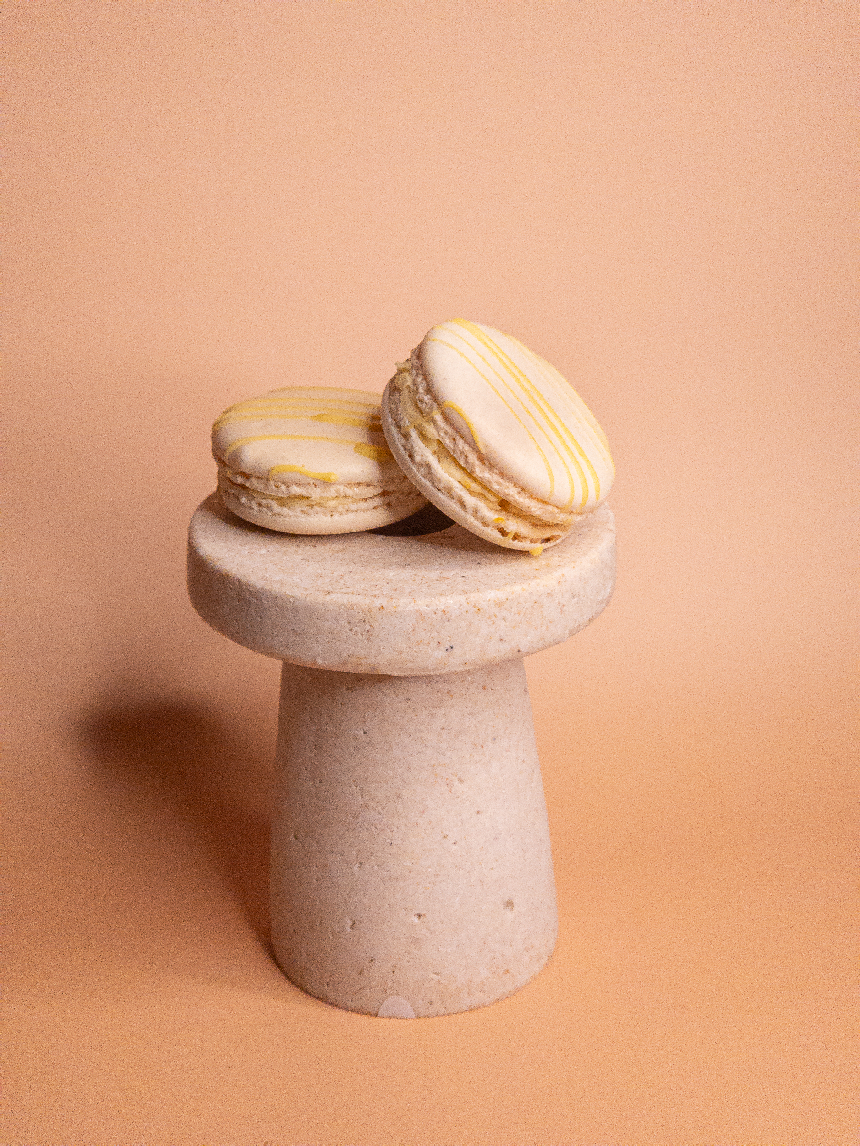 Mango Cloud Macarons