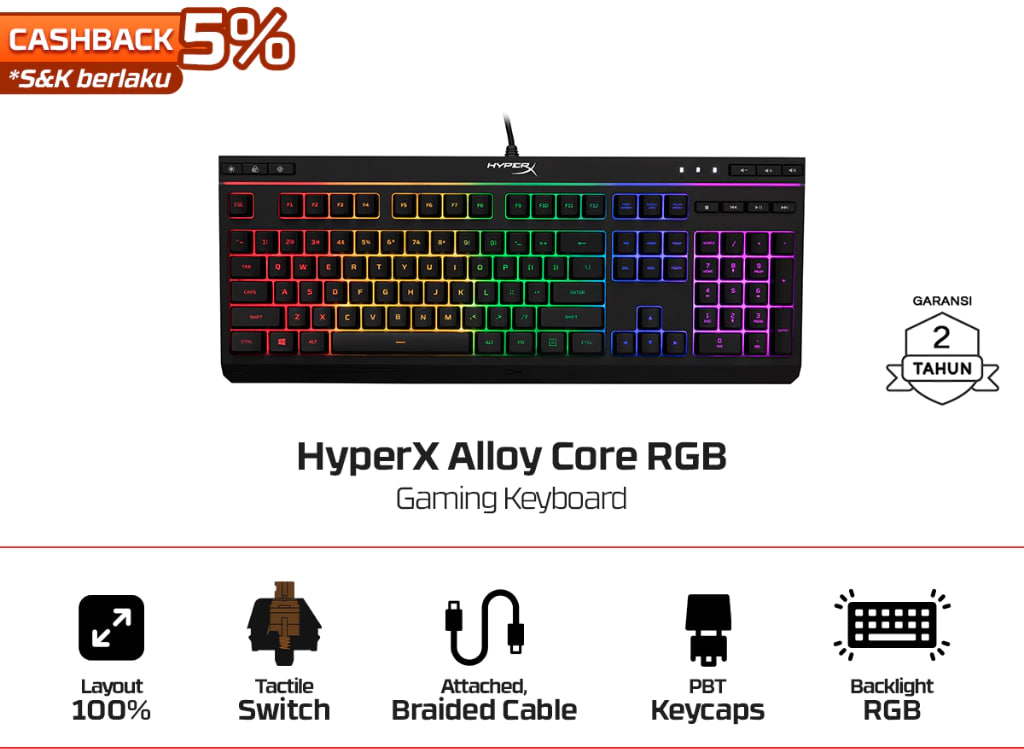 HyperX Keyboard Gaming Alloy Core 