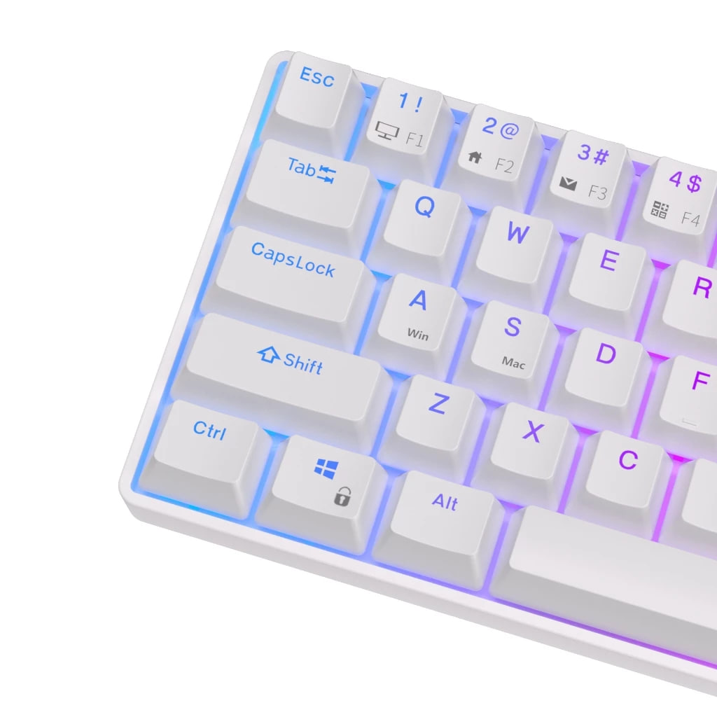 RK Royal Kludge RK68 RGB White 68 Keys Wired keyboard