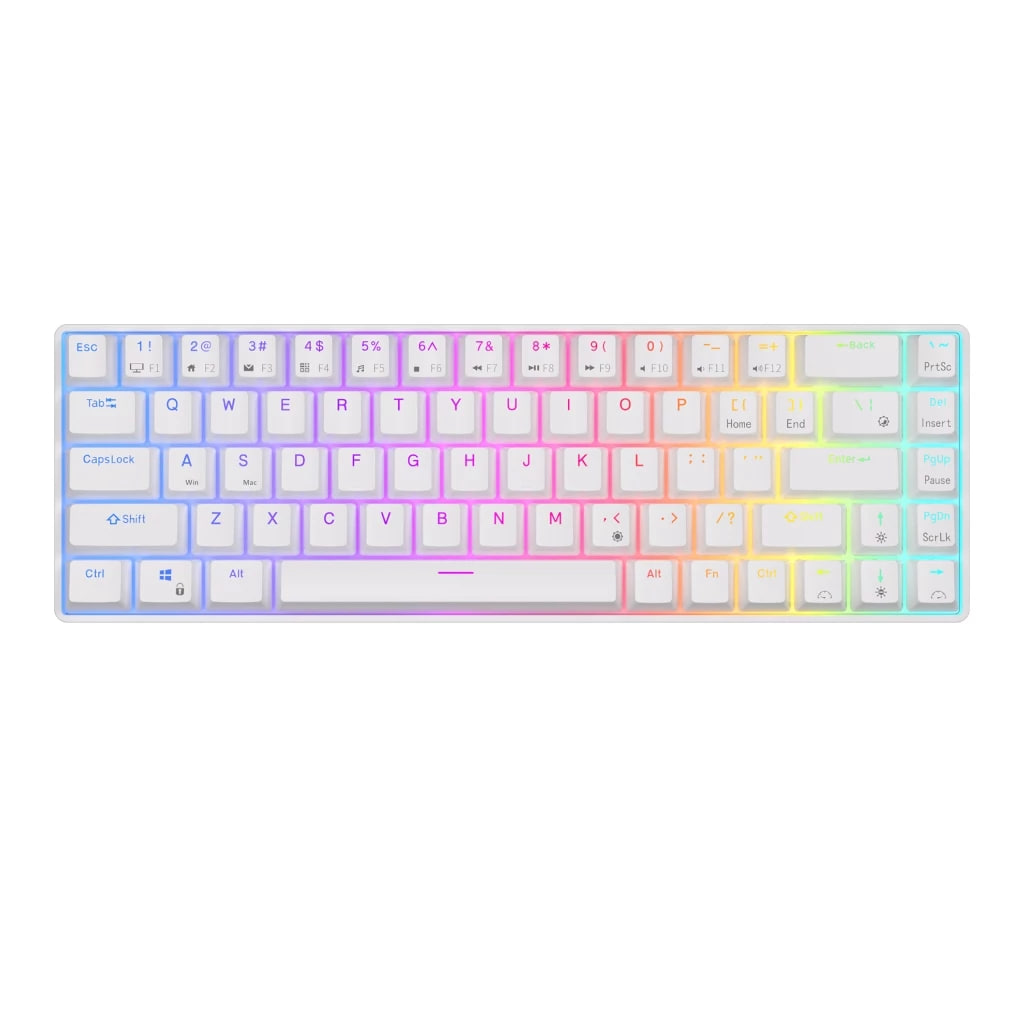 RK Royal Kludge RK68 RGB White 68 Keys Wired keyboard