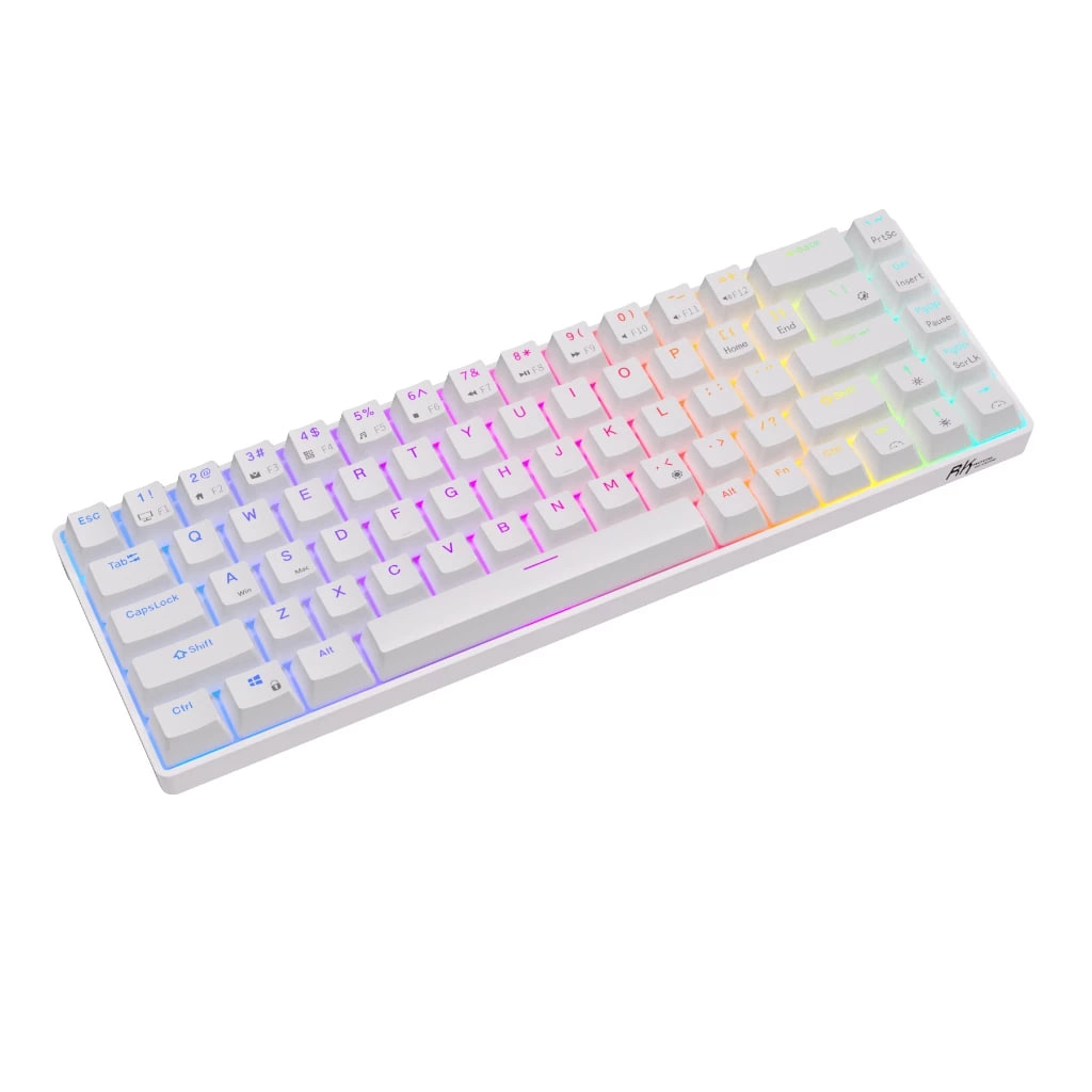 RK Royal Kludge RK68 RGB White 68 Keys Wired keyboard