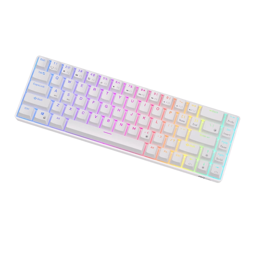 RK Royal Kludge RK68 RGB White 68 Keys Wired keyboard