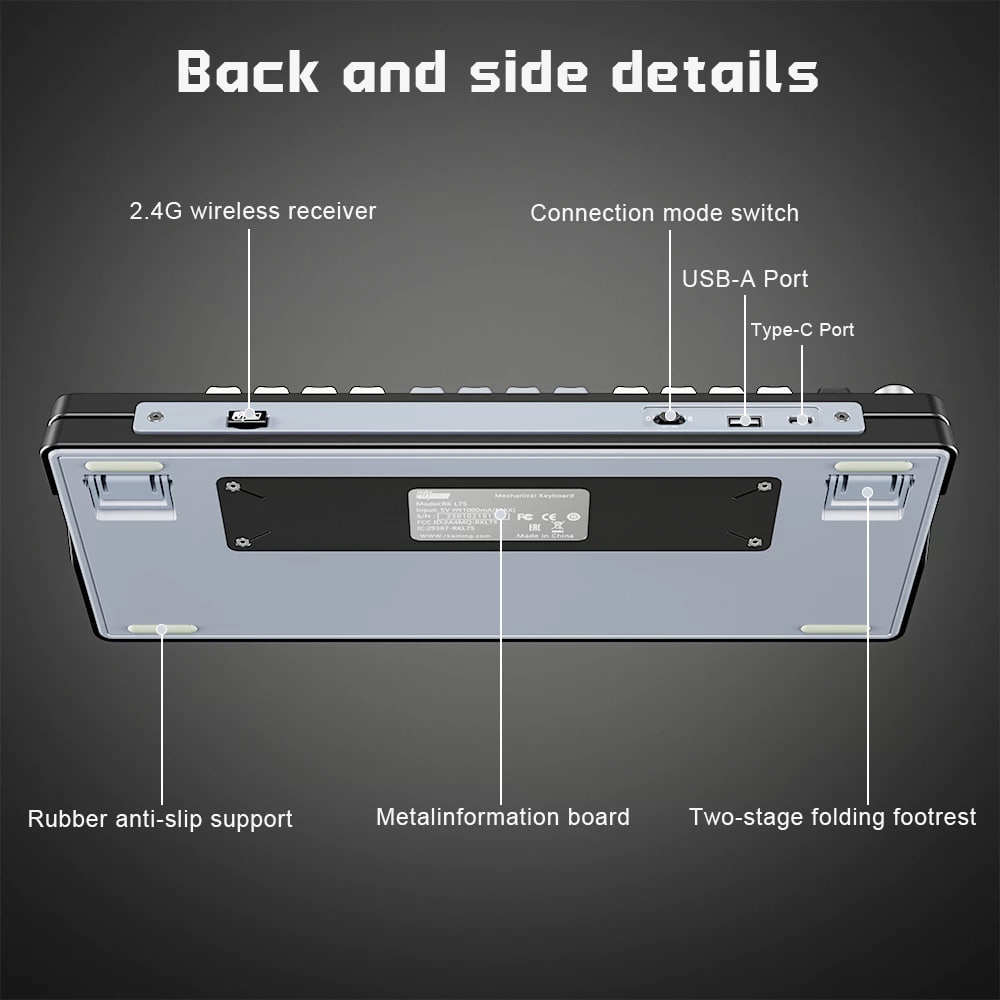 RK L75 Knight Black 85 Key Diy Mechanical Keyboard 80% Keyboard