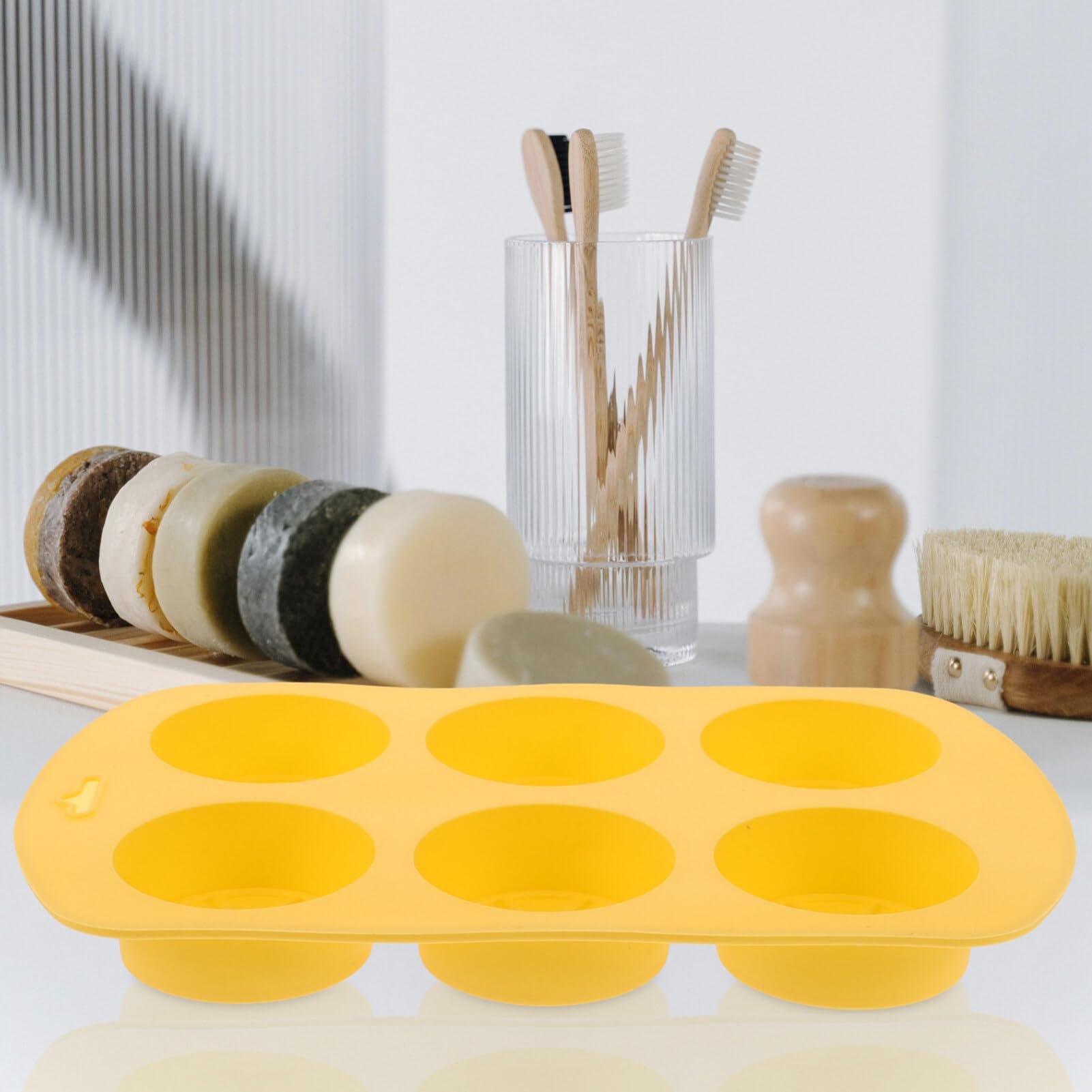 6 Slot Non-Stick Silicone Cup Cake Muffin Pan Mold Baking Tray