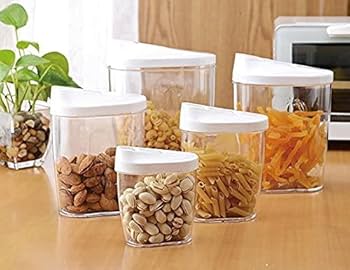 10 Pcs Acrylic Jar Set – Airtight Food Storage Containers for Kitchen (Premium Quality, Box Packing)
