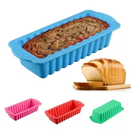 1pc silicone cake mold, heat-resistant rectangular bread baking mold, pastry shop accessories, cake tools, random colors